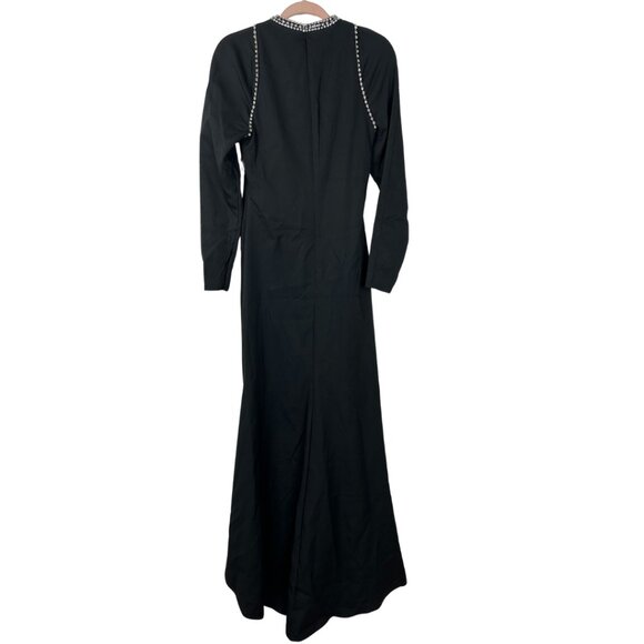 NWT Mac Duggal Raglan Long Sleeve High Neck Gown Black 14 #9864 - Picture 5 of 8